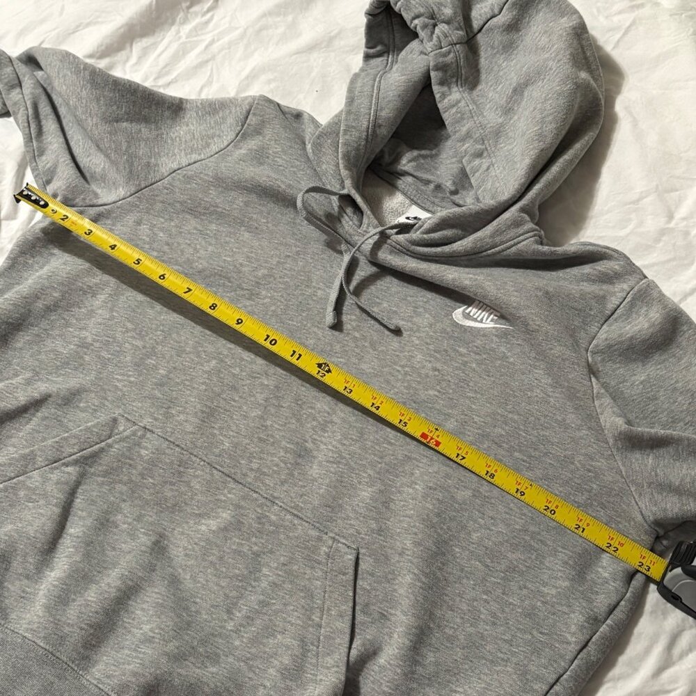 EXCELLENT Club Nike Gray Classic Fleece Cotton Blend Pullover Hoodie L - Picture 7 of 11